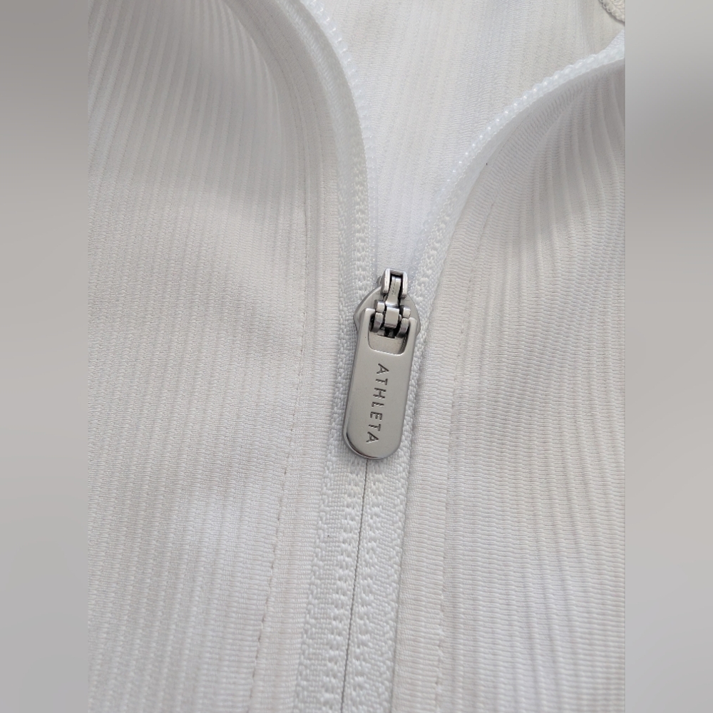 Athleta Salutation Ribbed Jacket in white - Picture 3 of 11